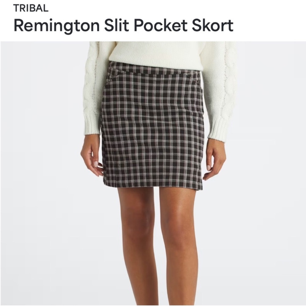 Black and White Checkered Mini skort- NWT